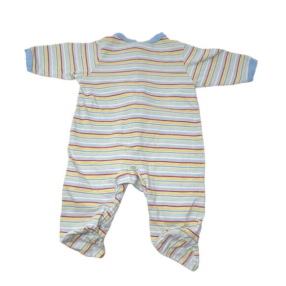 Baby Boy's 3 Sleepers - Grey, Grey & White and Blue w/ Stripes - Size 0-3 Month‎ - Picture 5 of 9